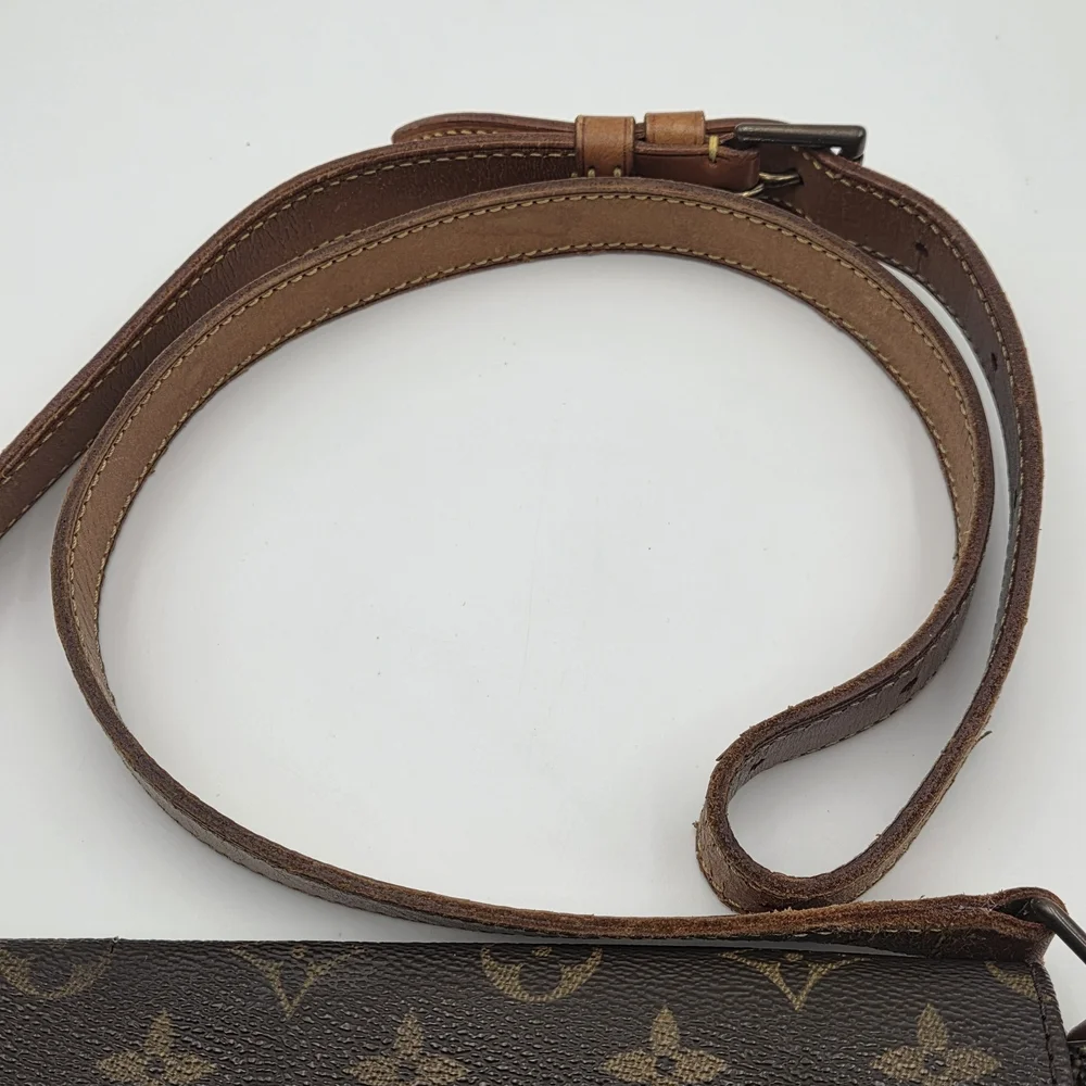 Authentic Louis Vuitton Brown Monogram Musette Salsa GM Shoulder Bag